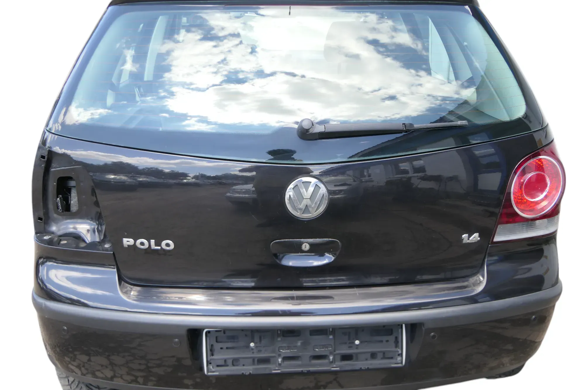 VW Polo 9N3 9N Heckklappe Kofferraumklappe Klappe schwarz LC9Z - Scheibe - Bild 1