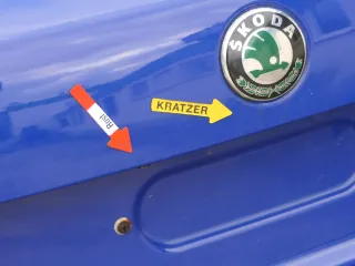Skoda Fabia 5J Limousine Schrägheck Heckklappe hinten mit Scheibe blau LF5K - Bild 4