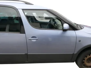 Skoda Roomster 5J Tür vorne rechts Beifahrertür - blau LF5Y Scou mit Leiste - Bild 1
