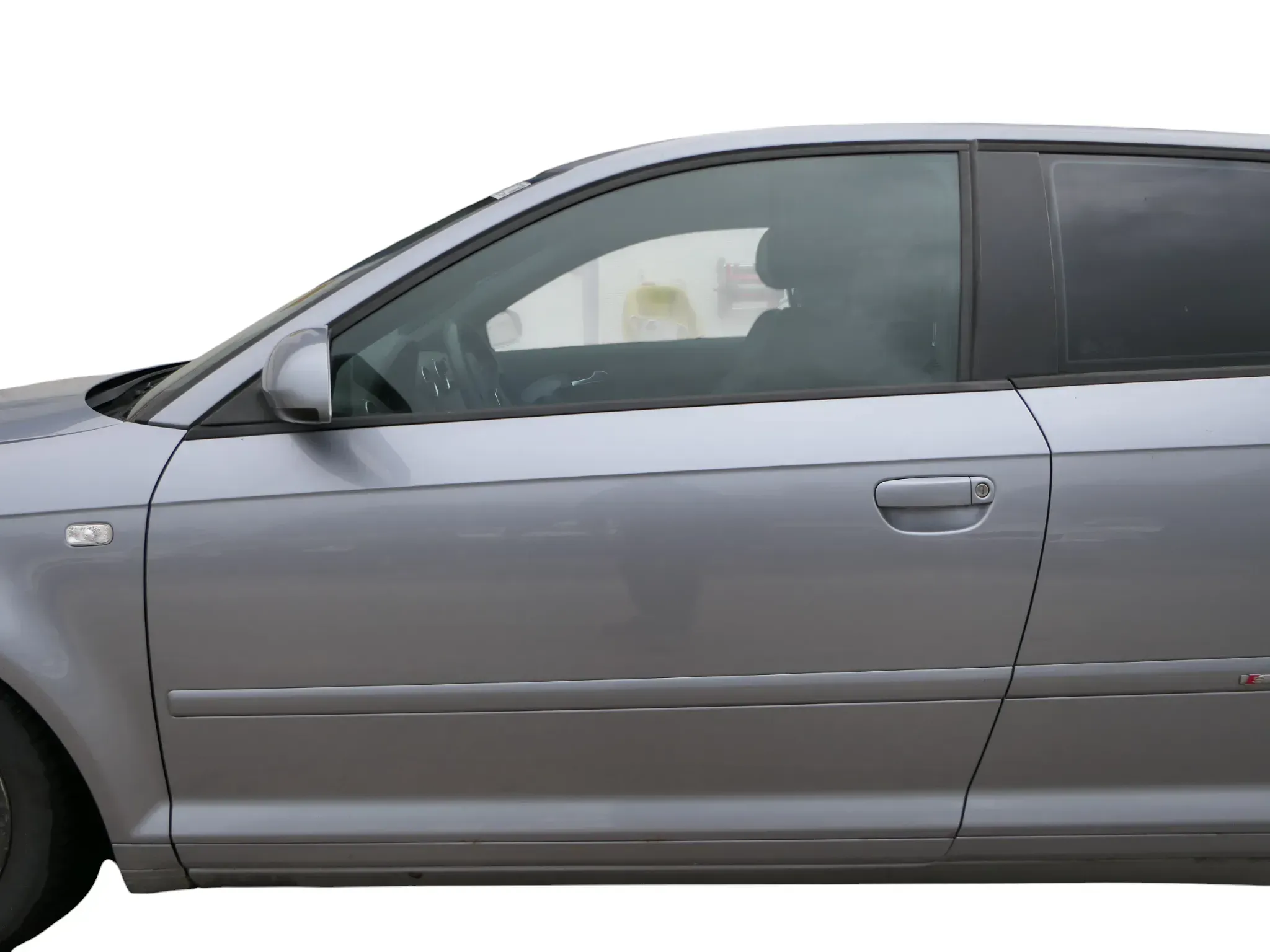Audi A3 8P 2/3-Türer Tür vorne links Fahrertür Türblatt grau LY7J Rahmen - Bild 1