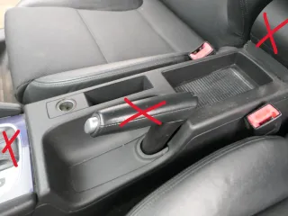 Audi A3 8P Mitteltunnel hinten Verkleidung um Handbremse Konsole - schwarz - Bild 1