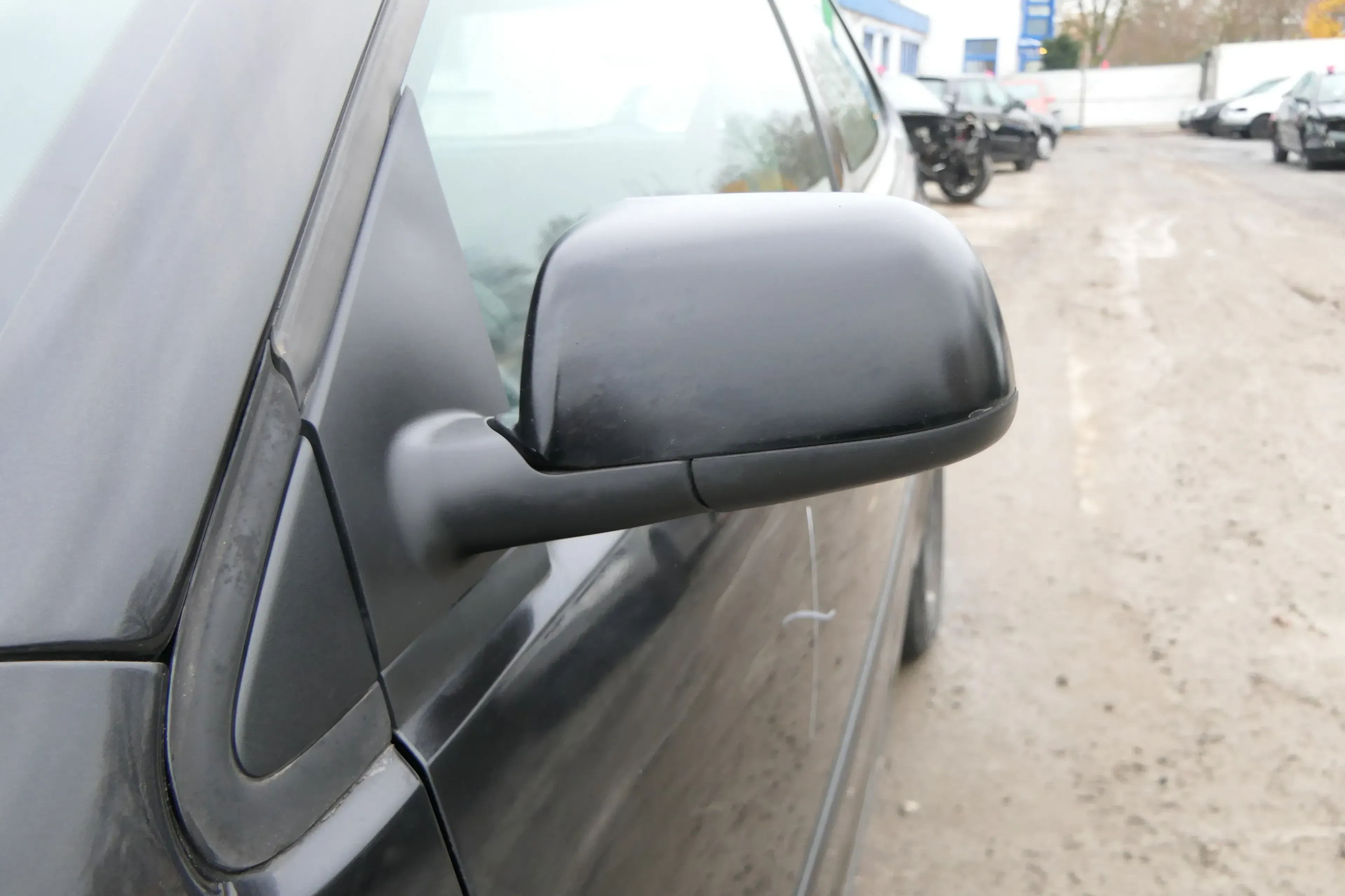 VW Polo 9N elektrischer Spiegel Außenspiegel links vorne schwarz LC9Z - Bild 1