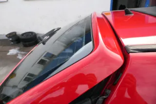 VW Polo 6N Heckklappe Klappe hinten Kofferraumklappe mit Scheibe rot LP3G - Bild 7