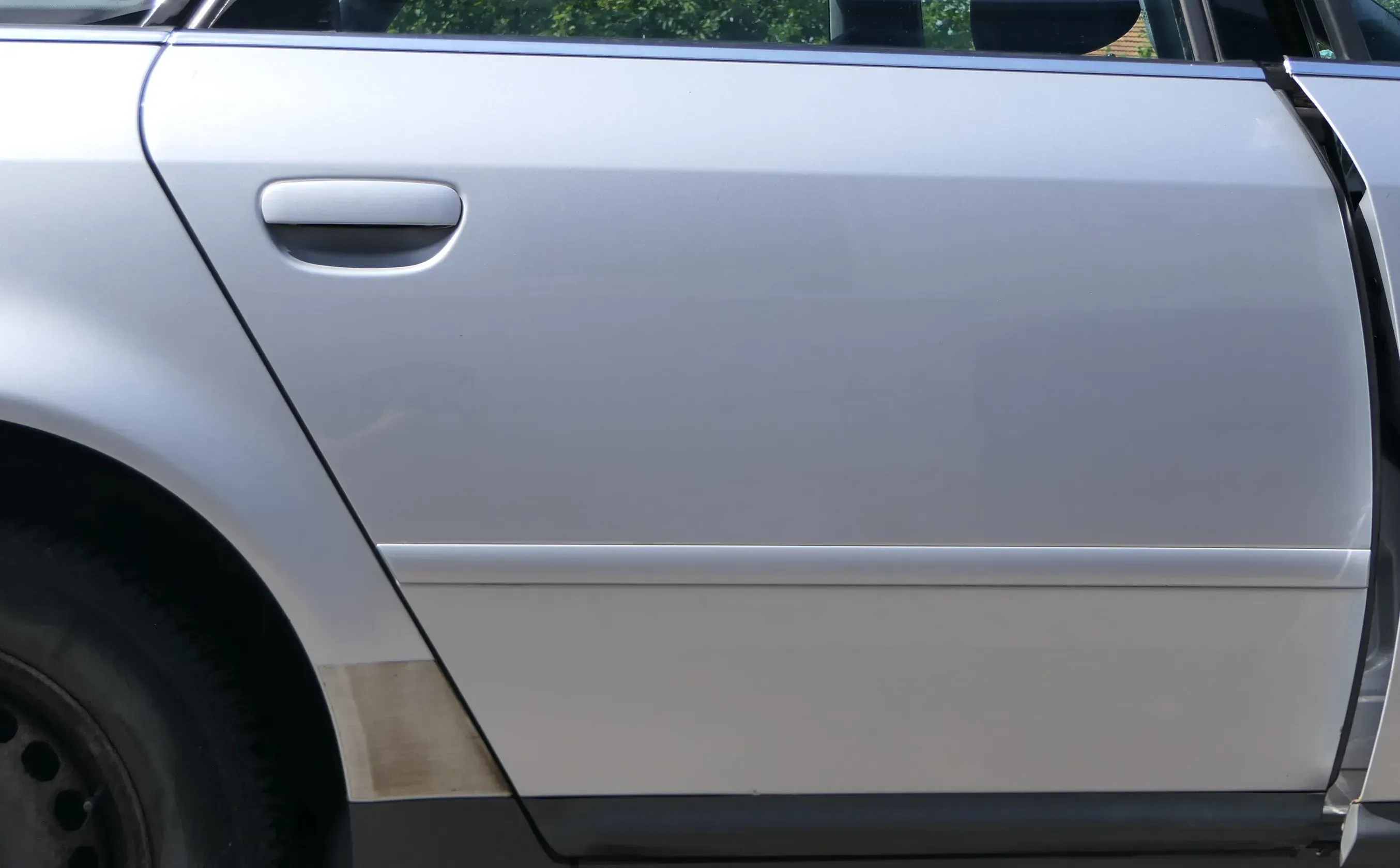Audi A6 4B C5 Tür Türblatt hinten rechts grau silber LY7M - Bild 1