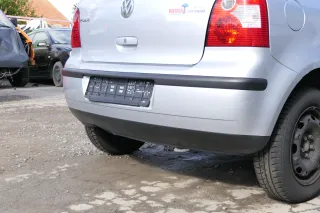 VW Polo 9N 9N3 Stoßstange Heckstoßstange hinten silber LA7W - Bild 3