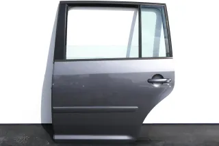 VW Touran 1T 1T3 Tür hinten links grau LD7X und Scheibe Platinumgrey - Bild 1
