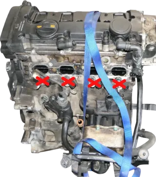 VW Golf 5 A3 8P Motorblock Motor Block 2,0 FSI 150PS BLY BVX 168.000km - Bild 2