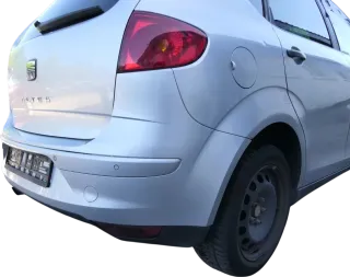 Seat Altea 5P Stoßstange hinten Heckstoßstange Stoßfänger silber LS7Y PDC Spoil - Bild 3