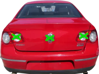 VW Passat 3C Limousine Stufenheck Heckklappe Klappe rot LY3D OHNE Anbauteile - Bild 1