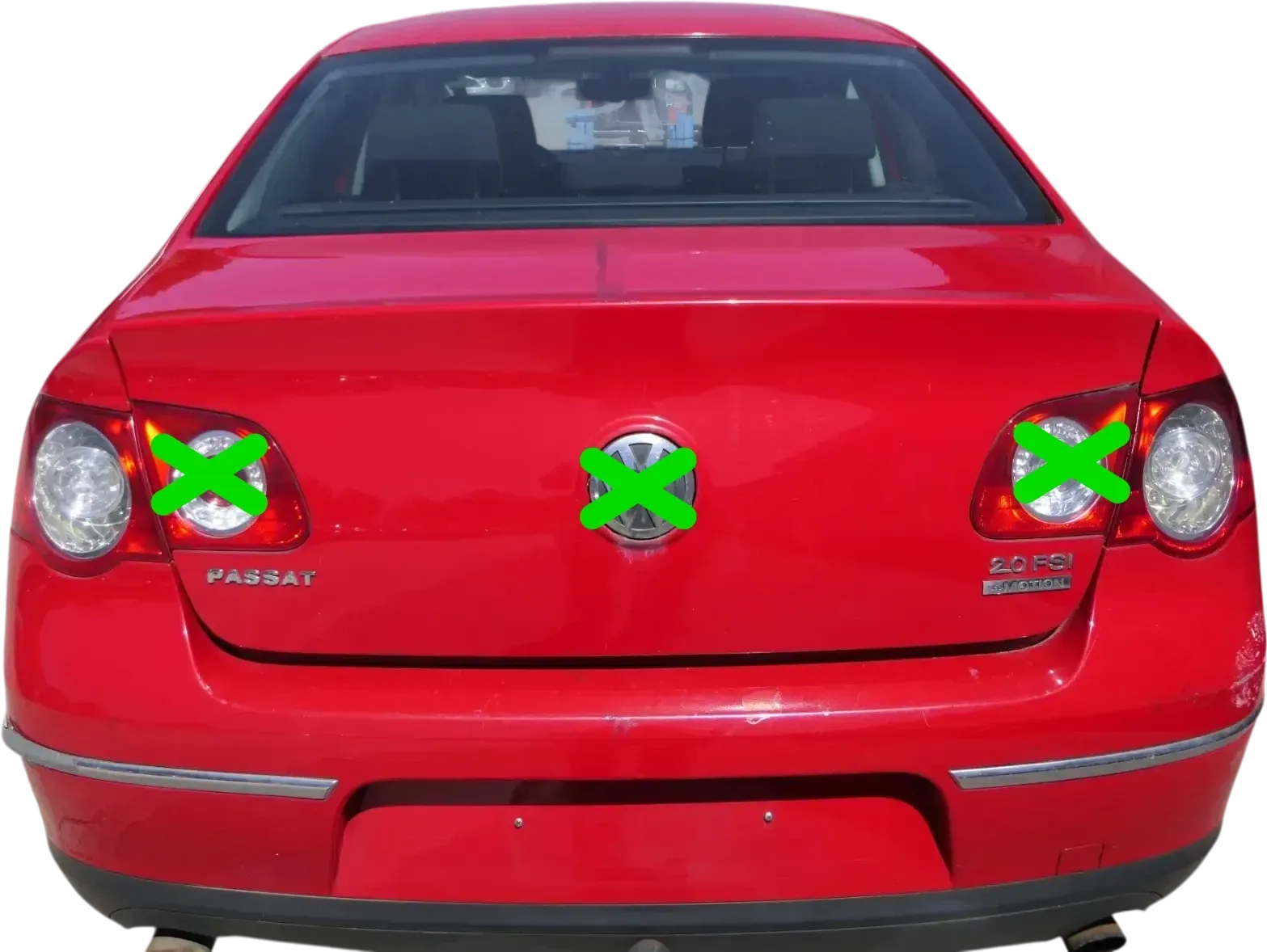 VW Passat 3C Limousine Stufenheck Heckklappe Klappe rot LY3D OHNE Anbauteile - Bild 1