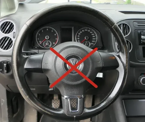 VW Passat 3C Eos Golf 6 Lenkrad 5K0419091J 3-Speichen Leder schwarz Lederlenkrad