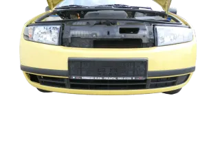 Skoda Fabia 6Y Stoßstange Stoßfänger vorne gelb LF1R 2000-2004 - Bild 1