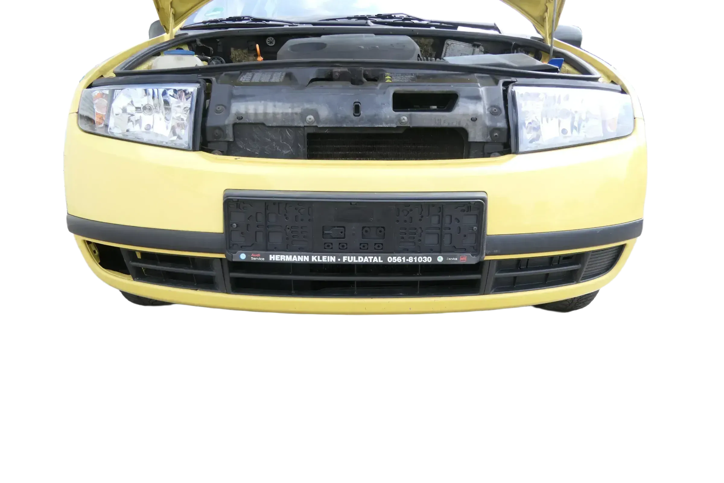 Skoda Fabia 6Y Stoßstange Stoßfänger vorne gelb LF1R 2000-2004 - Bild 1