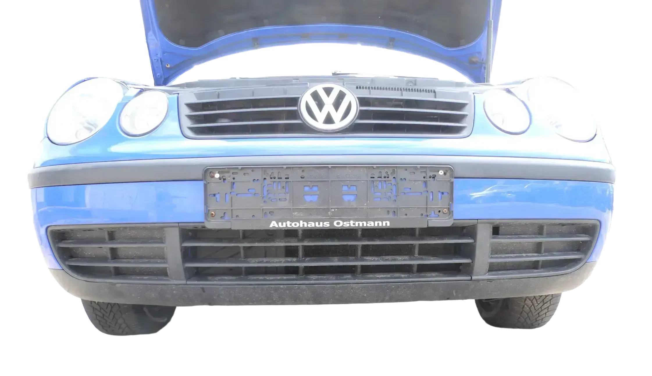 VW Polo 9N Stoßstange Frontstoßstange vorne blau LA5F - Bild 1