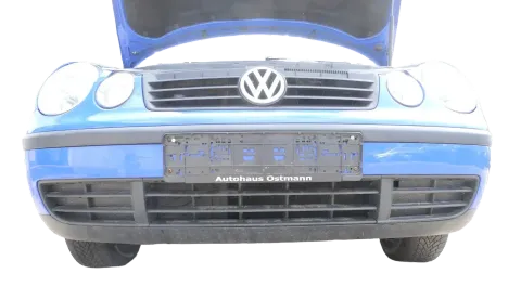 VW Polo 9N Stoßstange Frontstoßstange vorne blau LA5F