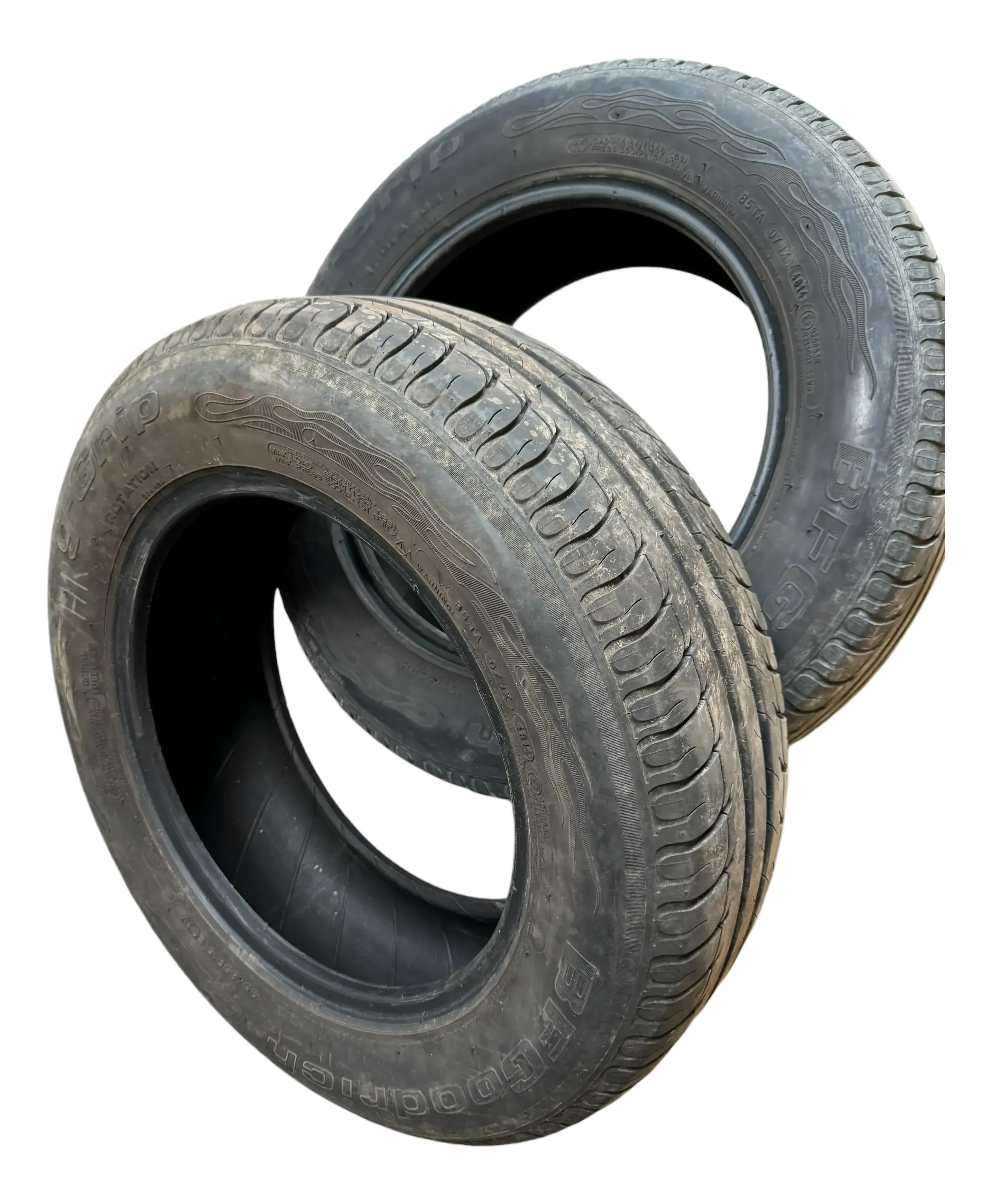 2x VW Golf A3 NUR Reifen 195/65 R15 91H Sommerreifen 2x ca. 6-7 mm NUR REIFEN - Bild 1