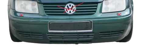 VW Bora Stoßstange vorne Frontstoßstange Stoßfänger vorn grün LC6M SWR