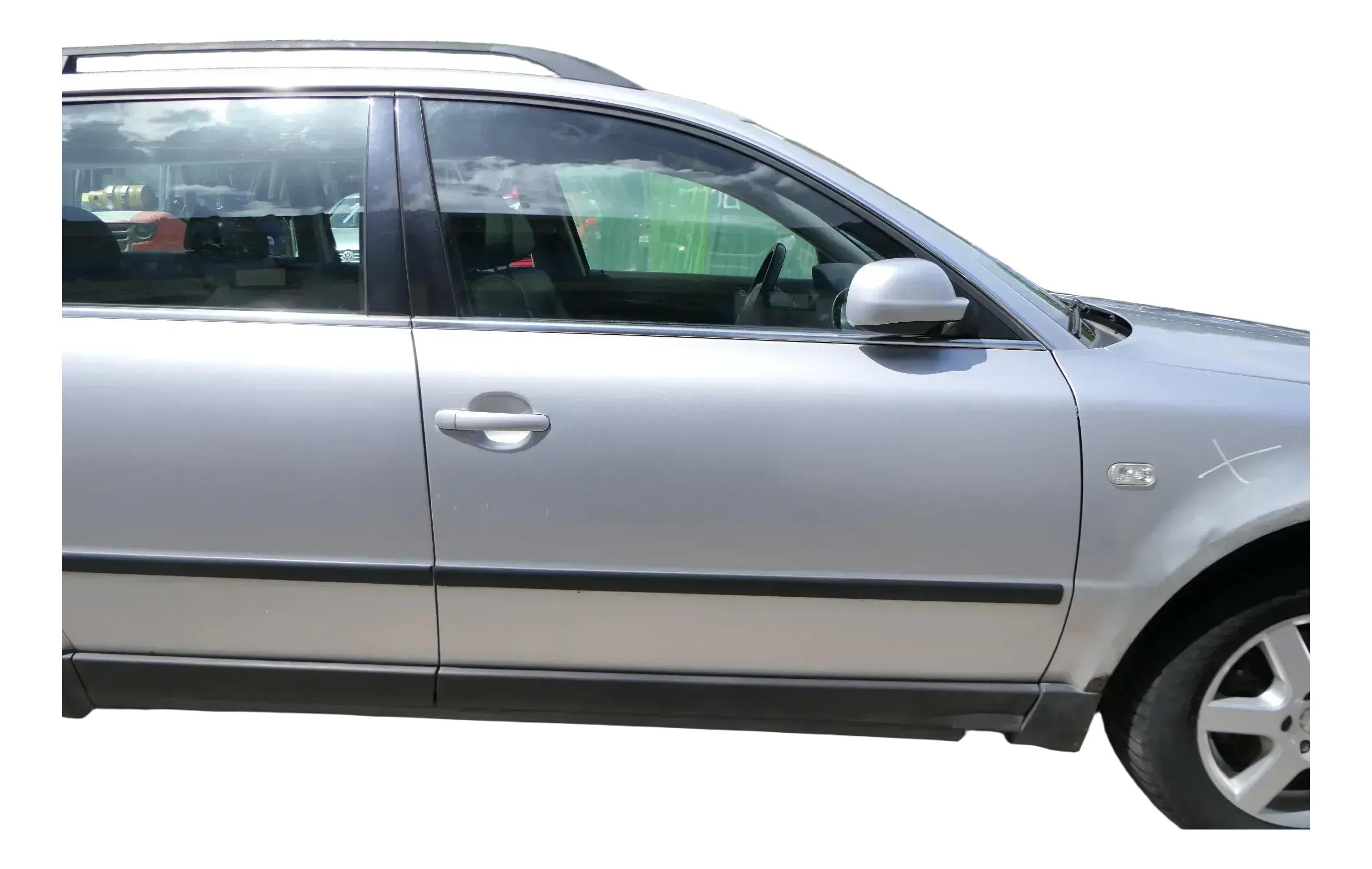 VW Passat 3B 3BG 3B6 Kombi + Limo Tür vorne links Fahrertür silber LA7W OHNE Anb - Bild 1
