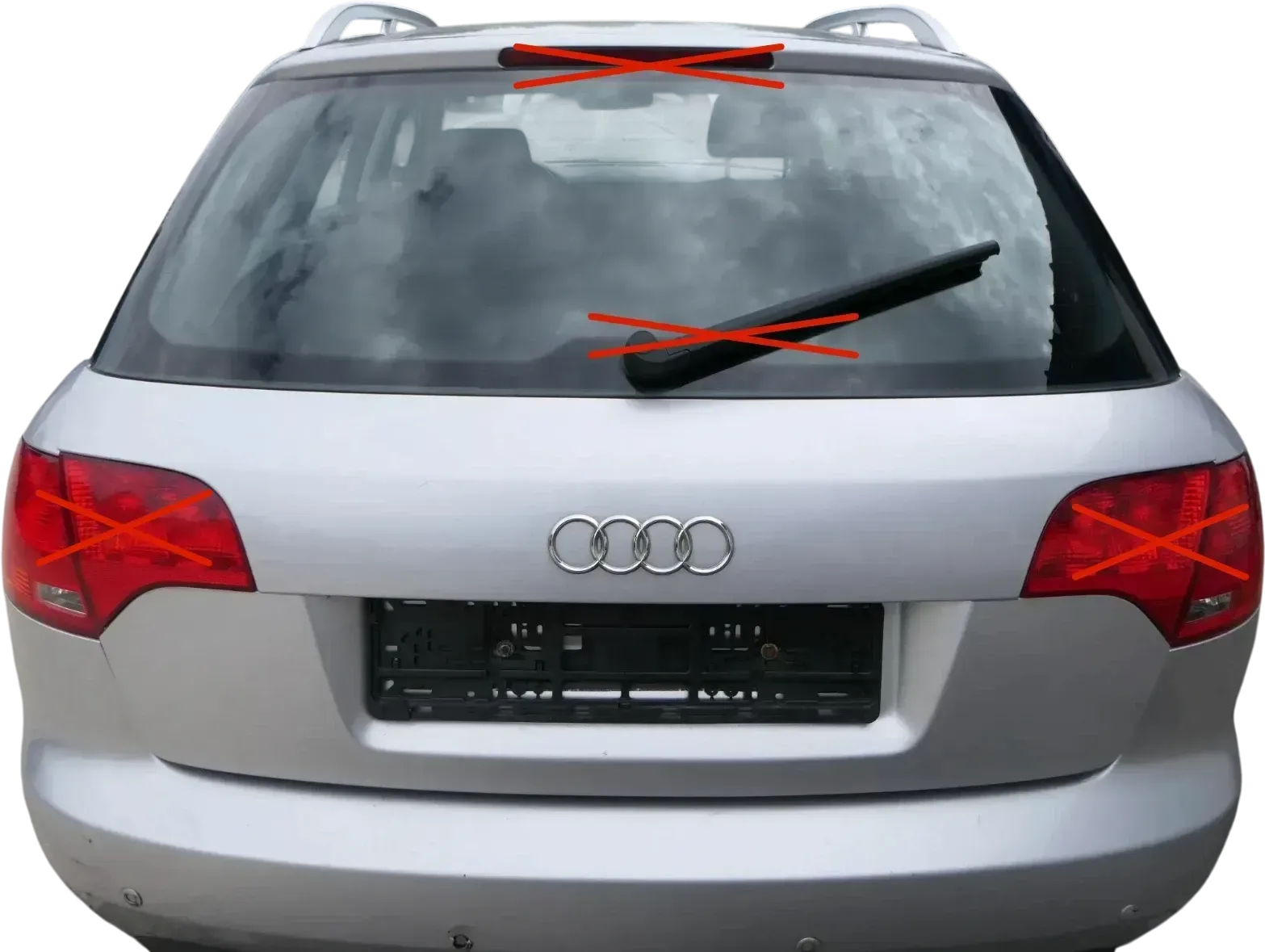 Audi A4 B7 8E Kombi Avant hinten Heckklappe + Scheibe Deckel silber LY7W Klappe - Bild 1