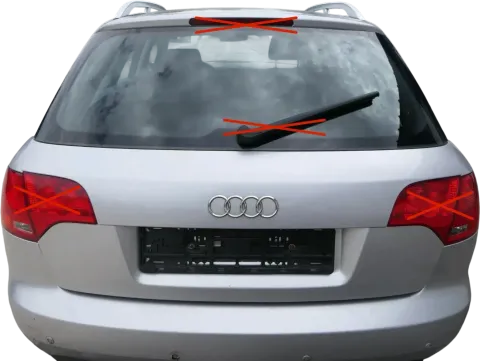 Audi A4 B7 8E Kombi Avant hinten Heckklappe + Scheibe Deckel silber LY7W Klappe