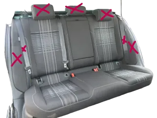 VW Golf 7 5G Sitz Sitze hinten Rückbank Rücksitzbank Lehne Ski durchreiche Gurt - Bild 1