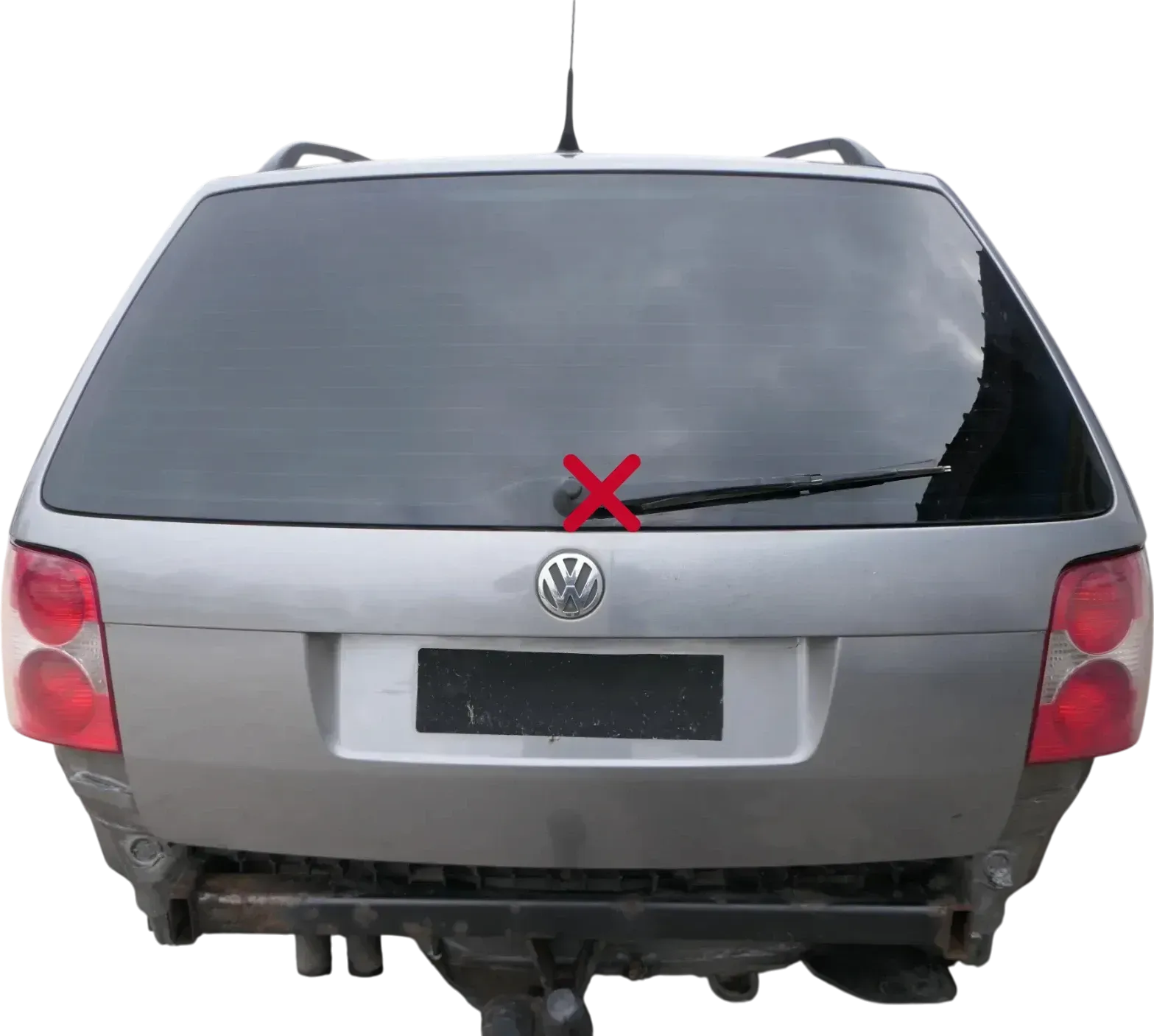 Passat 3BG Kombi Variant Heckklappe Klappe Kofferraumklappe grau LD7W Scheibe - Bild 1
