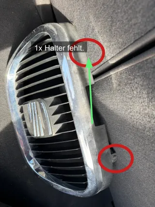 Seat Leon 1P Grill Kühlergrill schwarz - Bild 2