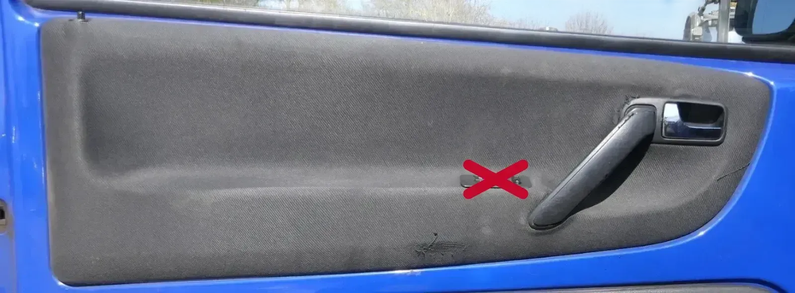 1x VW Lupo Arosa Türverkleidung Verkleidung Tür vorne links oben schwarz - Bild 1