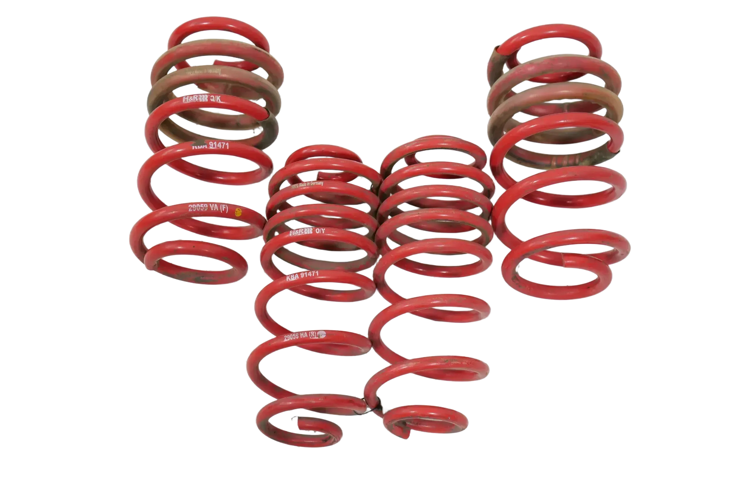4x A4 8K A5 8T Federn Fahrwerk Sportfedern 40MM/ 55MM Tieferlegung H&R KBA 91471 - Bild 1