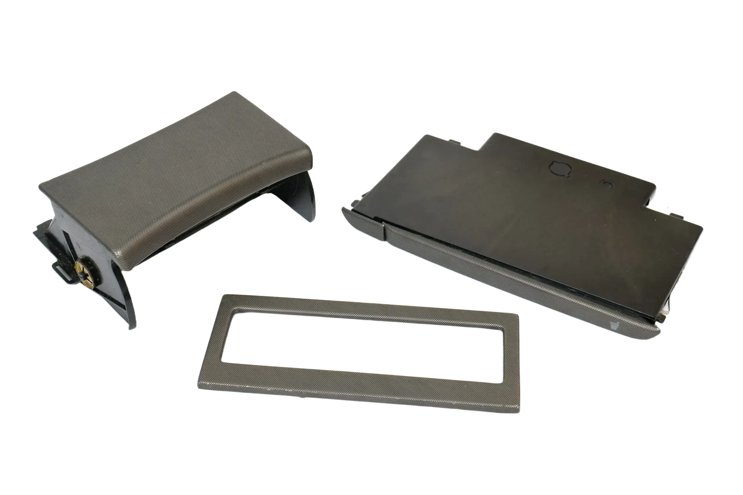 VW Passat 3B 3BG Mittelkonsole Verkleidung Aschenbecher Dekor netzoptik braun - Bild 1