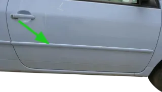 Lupo NUR Zierleiste Leiste Abdeckung an der Tür vorne rechts- blau LR5D hellblau - Bild 1