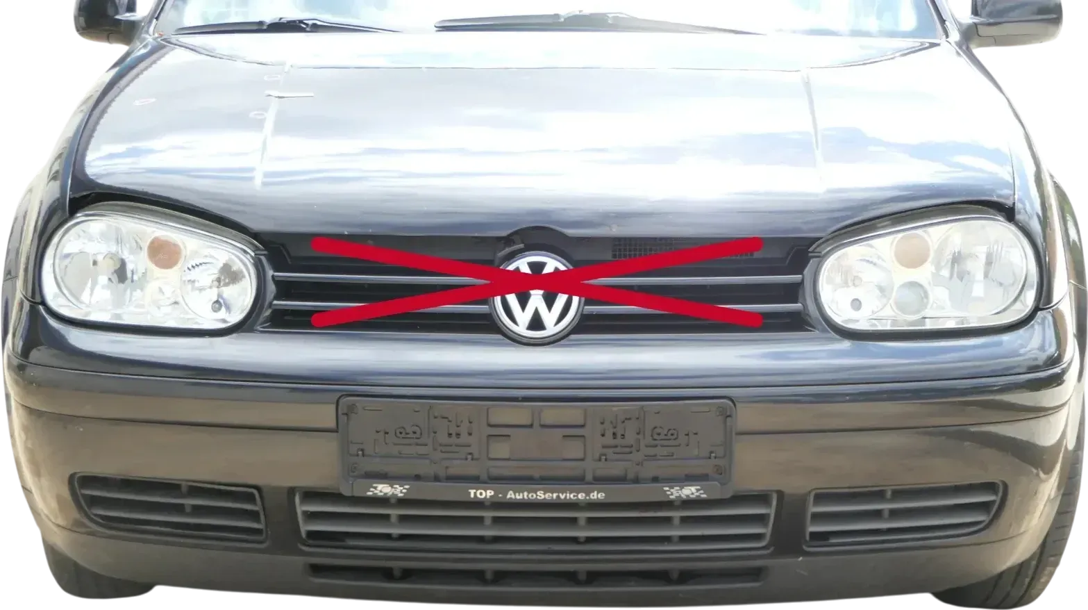 VW Golf 4 1J Stoßstange vorne Stoßfänger vorn schwarz LC9Z - Bild 1