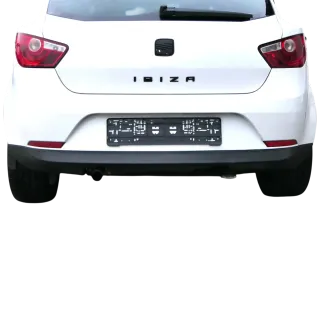Seat Ibiza 6J Stoßstange Heckstoßstange hinten weiß LB9A 2/3-Türer Spoiler - Bild 1