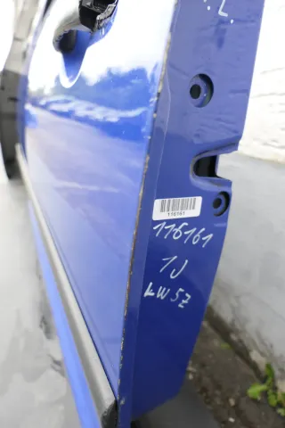 VW Golf 4 Tür vorne links Fahrertür 2/3-Türer blau LW5Z - Bild 5