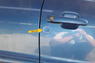 VW Polo 6N 6N2 Tür vorne rechts Beifahrertür 2/3-Türer blau LA5M ohne Anbauteile - Bild 4