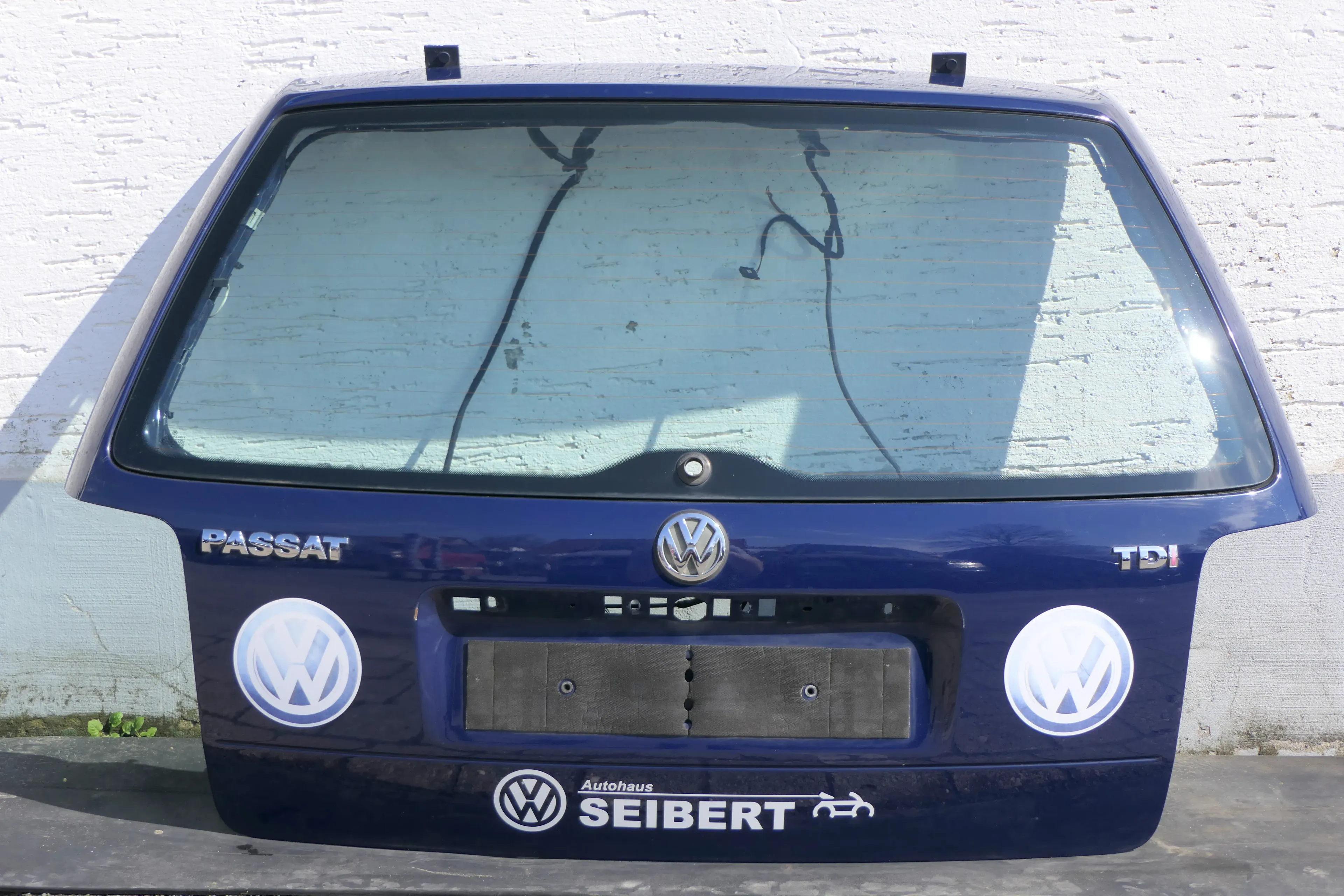 VW Passat 3B Kombi Variant Heckklappe Klappe hinten mit Scheibe blau LA5E mari - Bild 1