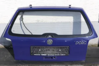 VW Polo 6N Heckklappe Klappe Kofferraumklappe mit Scheibe blau LD5D Klappe chaga - Bild 1