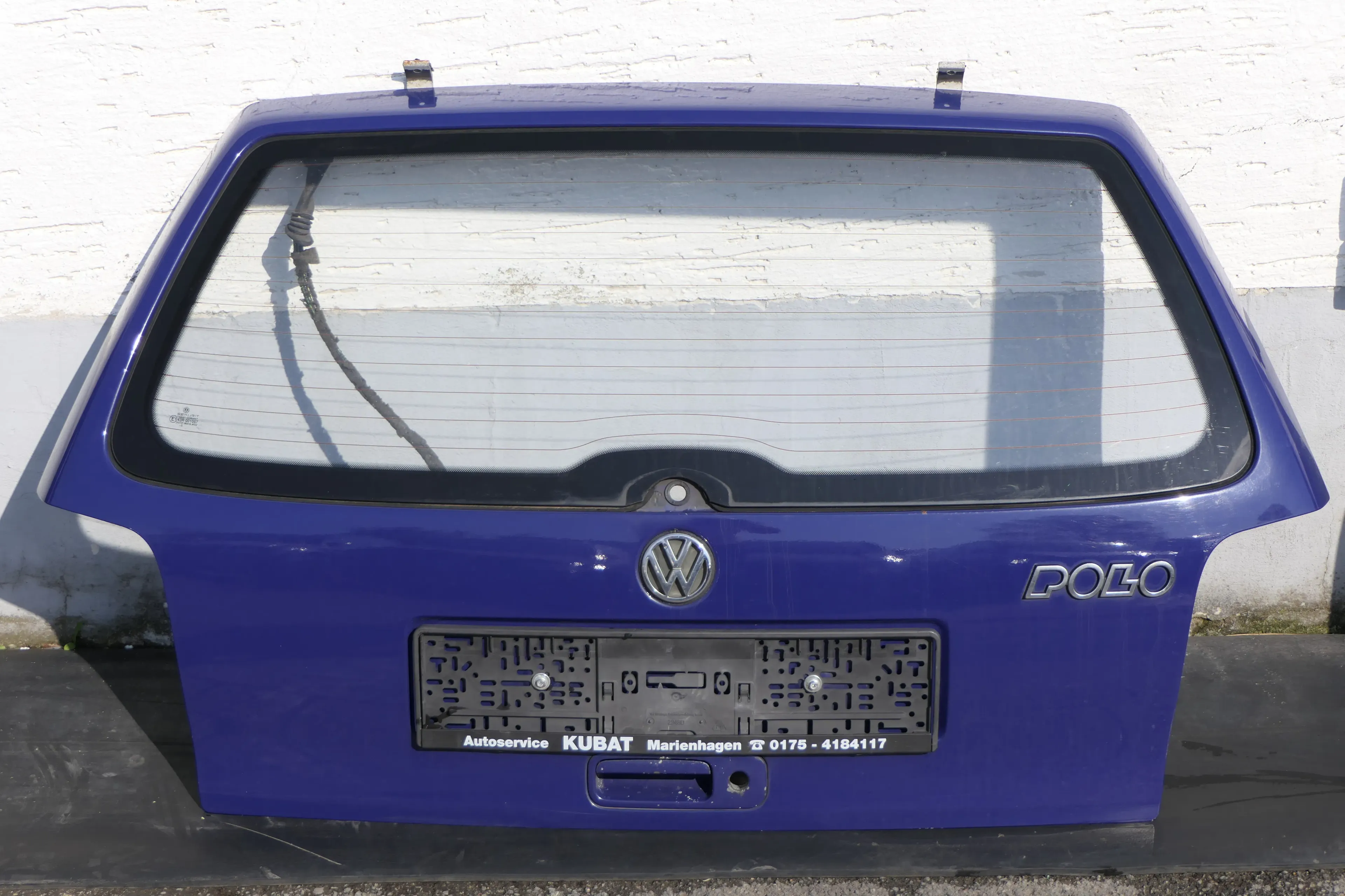 VW Polo 6N Heckklappe Klappe Kofferraumklappe mit Scheibe blau LD5D Klappe chaga - Bild 1