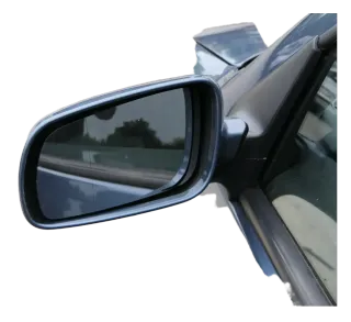 VW Golf 4 Bora elektrischer Spiegel vorne links Außenspiegel blau LD5X & Glas - Bild 1