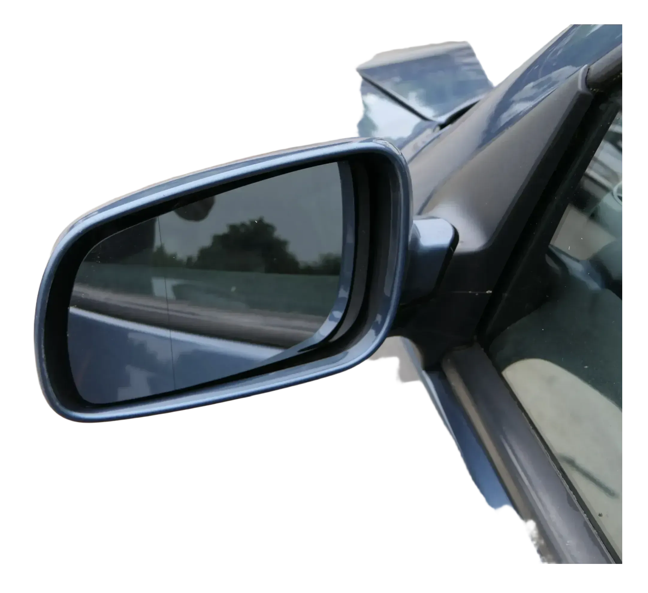 VW Golf 4 Bora elektrischer Spiegel vorne links Außenspiegel blau LD5X & Glas - Bild 1