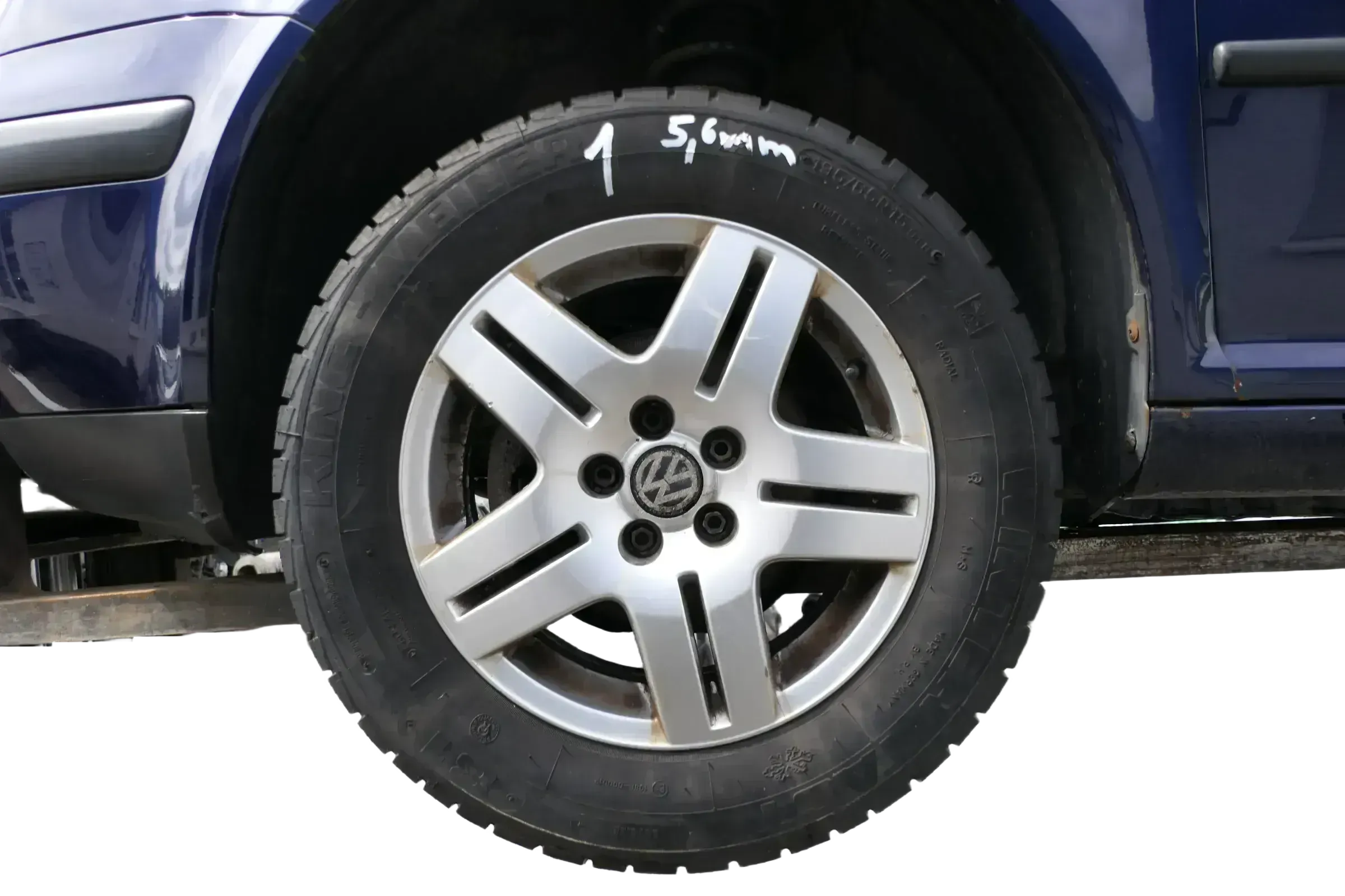 4x Golf 4 Bora Alufelgen Felgen 195/65 R15 Winterreifen Reifen 1J0601025Q 6-7mm - Bild 1