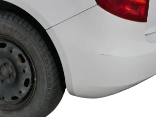Fabia 5J Schrägheck Limousine Stoßstange hinten Heckstoßstange weiß LF9E - Bild 3