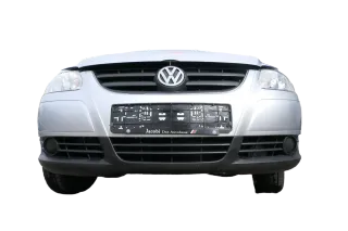VW Fox 5Z Stoßstange vorne Stoßfänger silber LA7W mit Grill - Bild 1