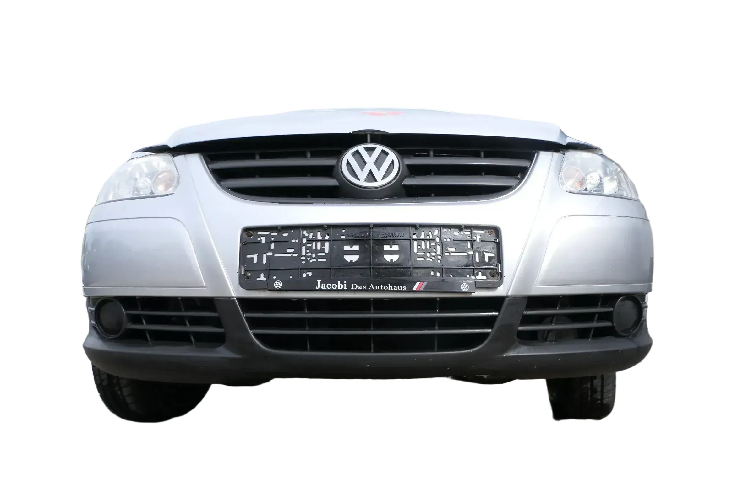 VW Fox 5Z Stoßstange vorne Stoßfänger silber LA7W mit Grill - Bild 1