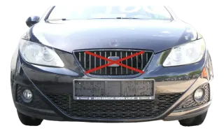 Seat Ibiza 6J Stoßstange Frontstoßstange vorne schwarz LC9Z Spoiler Stoßfänger - Bild 1
