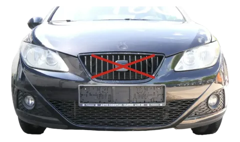 Seat Ibiza 6J Stoßstange Frontstoßstange vorne schwarz LC9Z Spoiler Stoßfänger