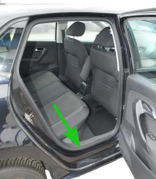 VW Polo 6R 6C Türdichtung Dichtung Tür hinten rechts 4/5-Türer Gummi - Bild 3