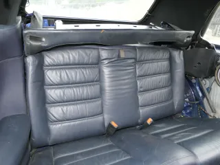 VW Golf 3+4 1E Cabrio Sitz Sitze hinten Rückbank Rücksitzbank Leder blau - Bild 5