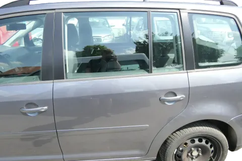 VW Touran 1T 1T3 Tür hinten links grau LD7X mit Scheibe