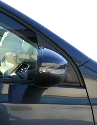 VW Golf 6 VI 5K elektrischer Spiegel vorne rechts Außenspiegel grau blau LC5F - Bild 3